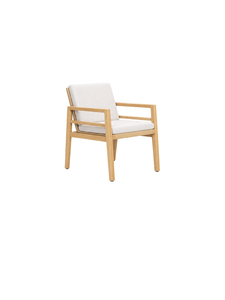 Fauteuil en bois traditionnel avec assise en tissu rembourré et dossier incurvé pour mobilier de salle à manger - Product Image 3