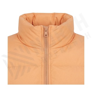 เสื้อแจ็คเก็ตพัฟเฟอร์สีส้มแบบควิลท์ คอตั้ง ปรับเอวได้ แขนยาว เสื้อโค้ทฤดูหนาวสำหรับผู้หญิง แบบสั้น หนา บุด้วยโพลีเอสเตอร์ - Product Image 5
