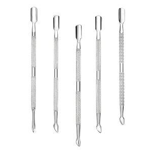 Juego de 5 Empujadores y Cortadores de Cutículas, los Más Vendidos, de Doble Punta, de Acero Inoxidable, Limpiador de Cutículas, Removedor de Esmalte de Uñas en Gel - Product Image 1