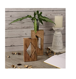 Pot de fleurs en bois écologique et durable pour balcon, jardin, entrée de villa, pot de fleurs en bois pour la maison - Product Image 1
