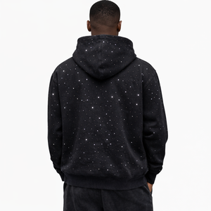 Sudadera con Capucha Personalizada Y2K para Hombre, con Pedrería en Toda la Superficie, de Felpa Gruesa, Estilo Urbano, Fabricante Personalizado al por Mayor - Product Image 2