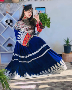 Fabrication professionnelle, robe formelle moderne légère de style vintage afghan pour femmes, appliques brodées, dentelle, robe afghane Kuchi - Product Image 3