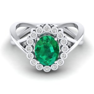 REYES New Design 925 Sterling <b>Silver</b> GRA Certified Moissanite <b>Ring</b> For Women Oval Cut 1.2Ct <b>Emerald</b> Gemstone Birthstone <b>Rings</b> - Product Image 5