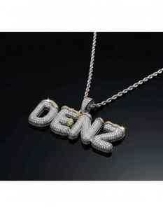 <b>Iced</b> <b>Out</b> DENZ Letter Pendant <b>Chain</b> Moissanite for Men 10K 14K Gold Silver Hip Hop Necklace Luxury Statement Jewelry Gift for Him - Product Image 4