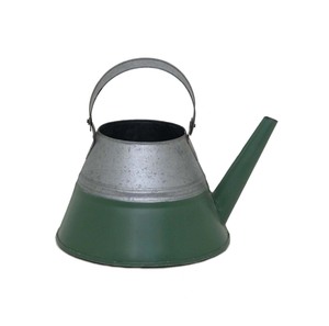 Arrosoir rustique élégant vert et blanc pour l'arrosage des plantes et la décoration de jardin intérieur - Product Image 1