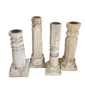 Bougeoir en bois blanc de luxe de meilleure qualité en métal argenté inspiré de Pâques décor de salon de maison mariage de noël autre - Product Image 1