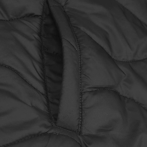 URBANGAZER Men's Black Puffer Jacket Stand Collar <b>Covered</b> <b>Button</b> Closure Windproof Breathable Eco-Friendly High Street Style - Product Image 5