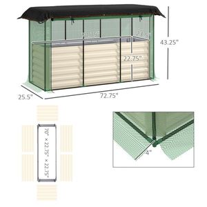 Fioriera in Acciaio Zincato con Rete per Piante Decorative da Esterno - Product Image 3