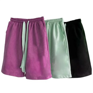 Pantalones Cortos Casuales para Hombre, Antiarrugas, de Secado Rápido, Impermeables, Transpirables, de Color Sólido, con Logotipo Bordado, Cintura con Cordón Ajustable, Corte Medio - Product Image 5