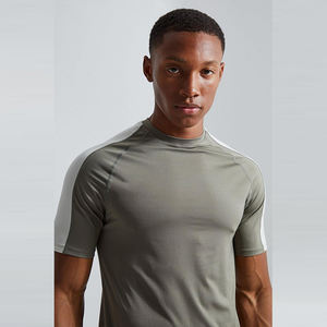 Camiseta Deportiva Ajustada de Algodón para Hombre, Ropa de Entrenamiento, Running, Ejercicio, Manga Corta, Venta al Por Mayor del Fabricante - Product Image 4