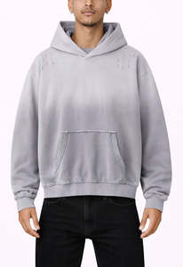 Sudadera con Capucha Personalizada 100% Algodón, Estilo Vintage, Lavado Ácido, Oversize, Streetwear, Alta Calidad, Fabricación OEM y ODM - Product Image 6