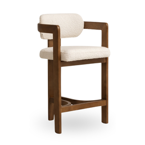 Chaise de jardin en bois rembourrée, siège de patio rembourré, chaise longue d'extérieur avec dossier - Product Image 1