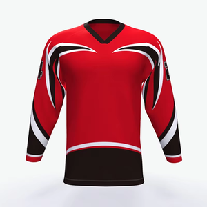 Maillot de hockey sur glace unisexe personnalisé à manches longues 100 % polyester imprimé numériquement, idéal pour l'entraînement – Nouvelle collection à prix abordable - Product Image 3