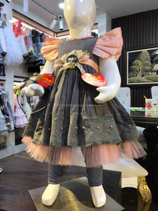 ชุดเดรสเด็กผู้หญิงลายดอกไม้ผ้าขนสัตว์พองฟูพร้อมที่คาดผม สไตล์ใหม่ ฤดูใบไม้ผลิ แบบมุสลิม เป็นมิตรกับสิ่งแวดล้อม สไตล์เจ้าหญิง ความยาวระดับเข่า - Product Image 6