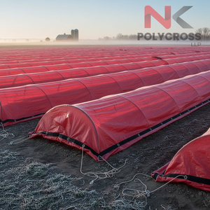 Bâche de protection anti-UV et anti-moisissure pour céréales, en HDPE stabilisé aux UV, tissée, pour stockage extérieur à long terme - Product Image 5