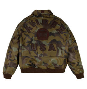 High Quality Avirex <b>Leather</b> <b>Jacket</b> Unisex Slim Fit Turn Down Collar Front Waterproof Pattern Eco-Friendly Camo Avirex <b>Jackets</b> - Product Image 1