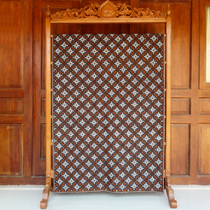 Tissu en coton batik indonésien artisanal, dessiné à la main, motif traditionnel Nogosari Nitik, tissu textile classique Sogan de qualité supérieure - Product Image 4