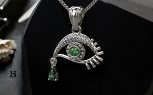 Colgante de Lujo con Diseño de Ojo Dorado, Joyería Fina Personalizada con Diamantes Certificados por IGI/GIA, Proveedor Mayorista - Product Image 4