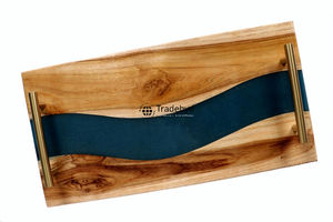 Plateau de service de luxe moderne en résine fait main, mobile, pour cuisine, table à manger, maison, marque Tradebyd, disponible en différentes tailles - Product Image 4