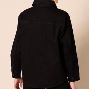 Veste en jean pour femme, style mi-long, haute qualité, effet usé et déchiré, décontractée, prix raisonnable, OEM - Product Image 5