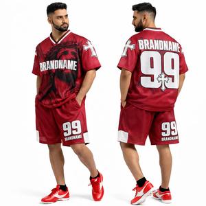 ชุดเสื้อและกางเกงอเมริกันฟุตบอลคุณภาพพรีเมียม ระบายอากาศได้ดี ชุดกีฬาแบบสั่งทำพิเศษสำหรับทีม เหมาะสำหรับการฝึกซ้อมและการแข่งขัน - Product Image 4