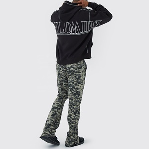 Sudadera con Capucha Extra Grande Negra para Hombre con Estampado Mundial, Sudadera de Forro Polar Informal de Invierno 100% Algodón - Product Image 5