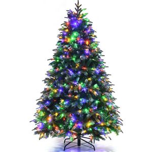 Albero di Natale Pre-Illuminato con Effetto Neve e Modalità Lampeggianti Multicolore - Product Image 5