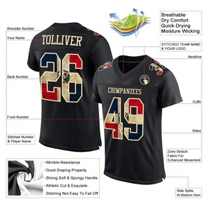 Football Jerseys Uniform Wholesale, Factory Discounted Price, Custom Team Logo Name Player <b>Number</b>, Lightweight, Breathable - Product Image 2