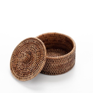 Cesta de Almacenamiento Tejida de Ratán, Estilo Vintage, Ecológica y Hecha a Mano, para Uso en la Cocina, Capacidad de 501 ml, Dimensiones de 50x40x30 cm - Product Image 2