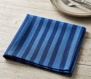 Luxury Dining Napkins <b>Blue</b> Striped Fabric Dinner Napkins for Home Events Hotels Customisable Size Color and Design - Product Image 3