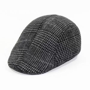 Gorra Newsboy con Logotipo Personalizado al por Mayor, Gorra Baker Boy de Lana Tweed de Marca Privada, Gorra Newsboy Bordada Personalizada Directa de Fábrica OEM al por Mayor - Product Image 2