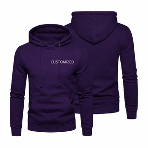Sudadera con capucha personalizada de moda para hombre, color morado oscuro, transpirable, con logo, unisex, de forro polar, para uso diario. - Product Image 1