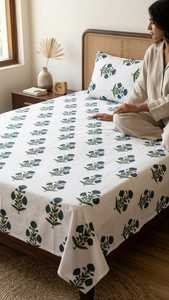 Indian <b>Bedding</b> <b>Sets</b> Super Quality Bedsheet With One Pillow Home100% Cotton Home Bedsheets Single Bedsheet Classic Home Bed Cover - Product Image 3