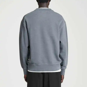 Sweat-shirt polaire pour homme à col ras du cou, coupe décontractée, 100% coton épais, imprimé, doublé, séchage rapide, style vintage, pour l'hiver - Product Image 4