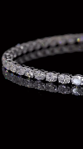 Pulsera de tenis de lujo de plata 925 con moissanita, elegante pulsera de piedras preciosas de corte ovalado brillante, joyería fina, regalo para mujeres y hombres - Product Image 6