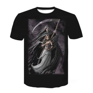 Camiseta de Verano para Hombre, a la Moda, con Estampado Digital 3D de Calavera, Sublimada, de Manga Corta, Precio Económico al por Mayor - Product Image 6