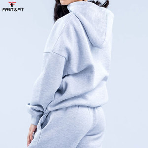 Sweat-shirt à capuche oversize pour femme, streetwear décontracté en coton - Product Image 2