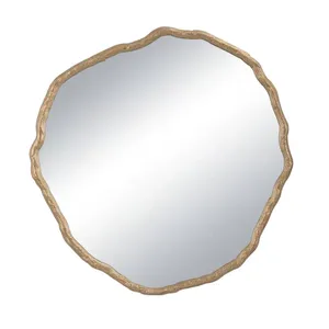 Miroir mural en métal fait main de qualité supérieure, miroir rond décoratif moderne de luxe pour hôtel, restaurant, maison, resort, chambre, salon - Product Image 1