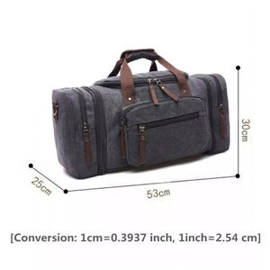 Wholesale Unisex Canvas <b>Duffel</b> <b>Bag</b> 30-<b>40L</b> Large Capacity Gym Travel <b>Bag</b> with Zipper Closure and Interior Compartment Casual - Product Image 6