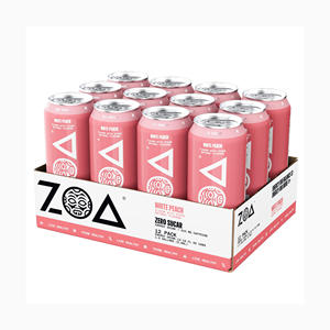 Bebidas energéticas ZOA Zero Sugar sabor melocotón blanco en oferta, para exportación - Product Image 3