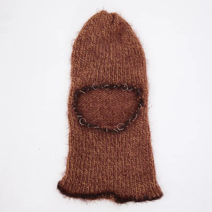 Masque facial en nylon tricoté, cagoule chaude et moelleuse pour le sport, style Y2K, doux et tendance - Product Image 3