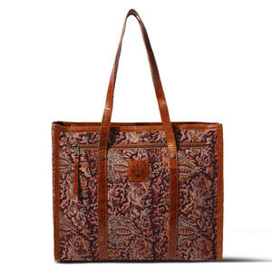 Sac fourre-tout vintage en cuir marron, sac à main rétro à bandoulière, fermeture éclair, grande capacité pour les voyages, le shopping et le transport d'ordinateur portable - Product Image 4