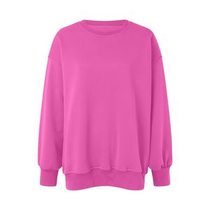 เสื้อสเวตเชิ้ตผู้หญิงทรงหลวม คอรูปทรงกลม ผ้าริบ 80% คอตตอน 20% โพลีเอสเตอร์รีไซเคิล ปลายแขนเสื้อแบบริบ - Product Image 5