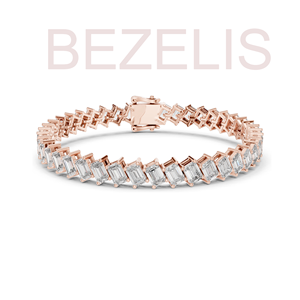Pulsera de Diamantes Sostenibles con Corte Radiante en Oro Rosa de 14K, Joyería Fina de Lujo, Diamante Ecológico - Product Image 3
