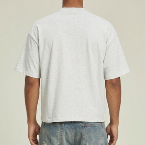 T-shirt en coton 100% de qualité supérieure, sur mesure, à manches régulières, coupe ample et carrée pour hommes, logo personnalisé, style streetwear pour garçons - Product Image 2