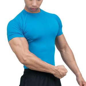 Camiseta Deportiva de Compresión para Hombre, Personalizada, al por Mayor, de Manga Corta, Secado Rápido, Transpirable, para Gimnasio, Entrenamiento, Running, Fitness, Cuello Redondo - Product Image 3