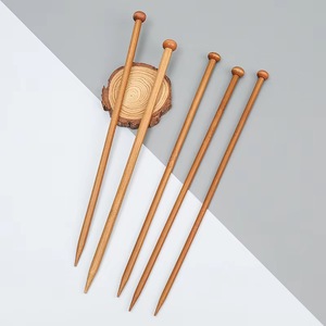 Aiguilles à tricoter en bois naturel de qualité supérieure pour le tricot à la main, aiguilles à travaux manuels légères et lisses pour le fil, le crochet et les projets de bricolage - Product Image 2