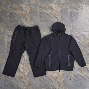 Mens Unisex Custom Printed Zip-Up Hoodie Tracksuit Set Casual Sweatshirt Trouser Combo 100% Cotton Oversized Winter Comfortable - Product Image 1