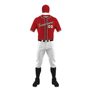 Design Custom Printing Baseball Uniform Shirts Heat-Transfer Printing 100% Polyester Quick Dry Short <b>Cheap</b> Price - Product Image 2