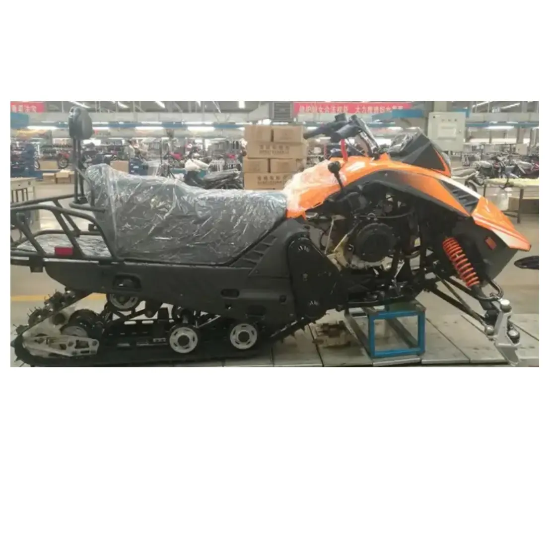 Paletli kızak kros kayak aracı benzin Sonw ATV 125cc kar araci